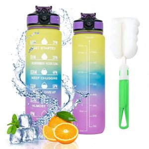 Wholesale Custom Eco-Friendly <b>Large</b> Plastic Bpa Free Motivational Water Bottle With Push Button - Product Image 4