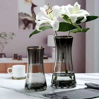 Vases en verre minimalistes de luxe en gros, achat en gros, arrangement floral, décoration d'intérieur, ornement