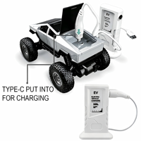 Camionnette RC 1:30 2.4G 5CH tout-terrain style Cyberpunk avec station de charge pour enfants