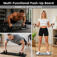 Equipo de Ejercicio Portátil para el Hogar, Tabla de Flexiones Mecánica Plegable de ABS, Entrenamiento de Cuerpo Completo, Ejercicios de Core y Pecho para Hombres, Mujeres y Adolescentes