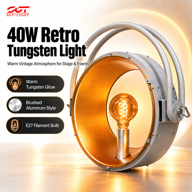 SGT Stage Retro Light Dj Background Dj 40W Retro Light DMX512 Tungsten Filament Bulb Classic Retro Yellow Stage Light for Party