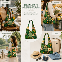 Sac à bandoulière personnalisé pour femme, imprimé floral, sac à main léger, sac de shopping avec poche avant