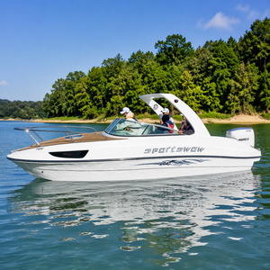 Yacht en fibre de verre de 24 pieds avec auvent pare-soleil, cabine intérieure, table réglable en hauteur utilisable comme <span class=keywords><strong>lit</strong></span>, toilettes portables personnalisées, bateau rapide - Product Image 3