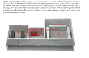 Unité d'extinction d'incendie chimique sèche suspendue certifiée CE BAOAN FZX-ACT, déclencheur thermique automatique, cylindre en acier inoxydable de 10 kg, encastré - Product Image 4