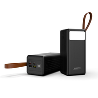 Batterie externe portable haute capacité 50000 mAh, charge rapide 22,5 W, lampe torche, support de poignée, station d'alimentation, batterie Li-polymère