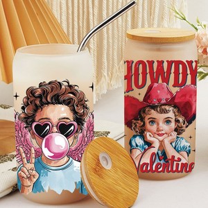 Envolturas para Vasos de 16 oz, Diseño Sweetheart Confession, Transferencias UV DTF, Envolturas para Vasos con Diseño Retro Romántico, Pegatinas UV DTF - Product Image 4