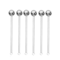En gros, bâtonnets mélangeurs de boissons en verre effet boule disco, jetables, ensemble d'accessoires de bar pour mariages et bars