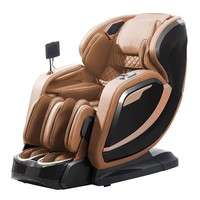 Fauteuil de massage corporel complet avec télécommande tactile, commande vocale, rouleaux pour les mollets, ions négatifs et massage par compression d'air