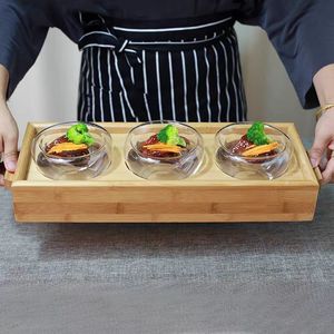 Ciotola in Vetro Riutilizzabile a Doppio Strato Trasparente Rotonda per Frutta, Insalata, Dessert e Piatti da Fumatori per Ristoranti e Bar - Product Image 4