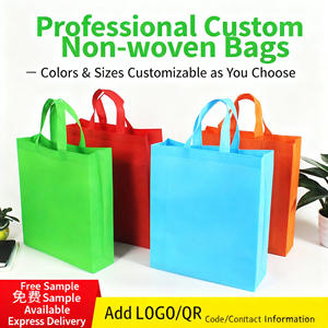 שקיות בד לא ארוג בסיטונאות במלאי, שקיות נשיאה אקולוגיות הניתנות להתאמה אישית, שקיות קניות לקידום מכירות מעובות ומצופות - Product Image 2