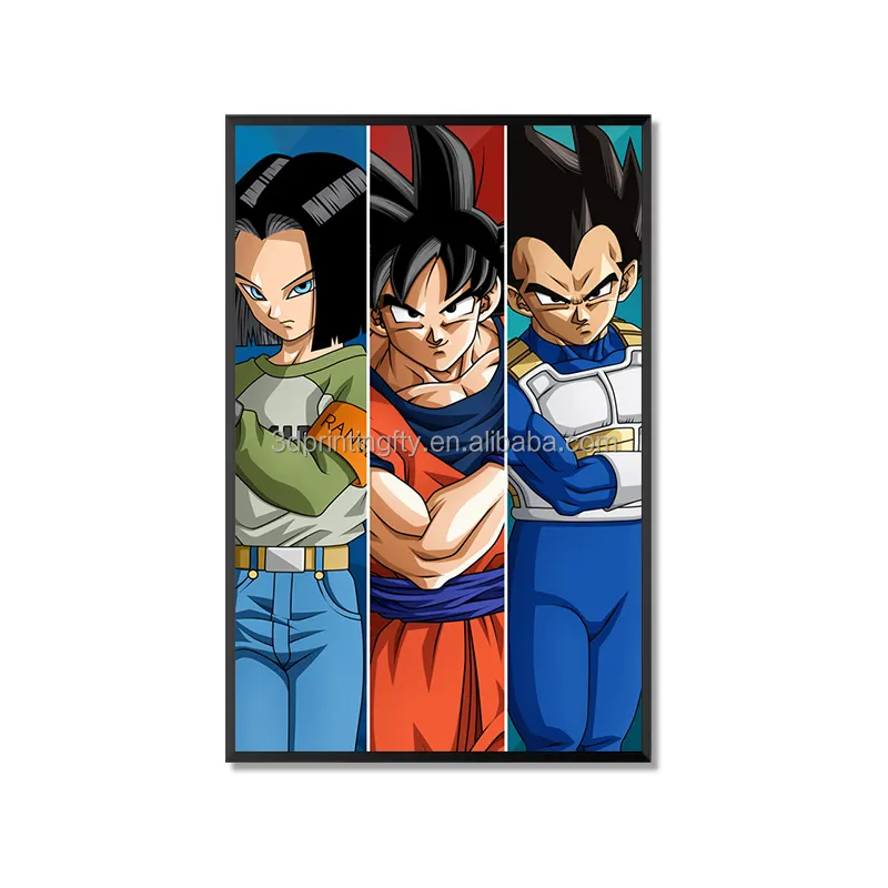 3d Anime Lenticulaire Sheet Anime Dbz 3d Flip Lenticulaire Afdrukken Anime Dbz Poster