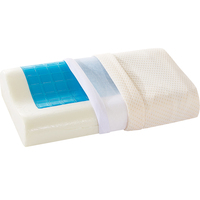 Orthopädisches Umweltfreundliches Komfortables Kühlgel-Memory-Foam Kontur-Kopfkissen aus Bambusfaser für Rücken-, Bauch- und Seitenschlaf