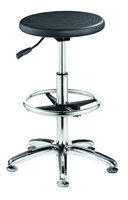 Mobilier de laboratoire ergonomique avec pieds en métal Chaises ESD Tabouret de travail debout Tabouret de pédicure en mousse Chaise en cuir