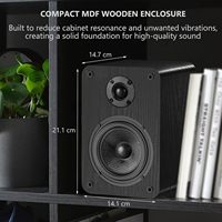 Enceintes d'étagère audio haute résolution, enceintes stéréo 2.0 canaux pour cinéma maison, pour la musique et les films