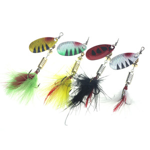 Señuelo de Pesca con Cola de Gallo, Señuelos Giratorios con Plumas para Lubina, Lucioperca, Pez Mandarín y Chub - Product Image 4