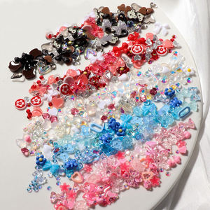 Breloques 3D assorties <span class=keywords><strong>pour</strong></span> nail art 4 g/sac, fleur papillon, nœuds <span class=keywords><strong>pour</strong></span> <span class=keywords><strong>manucure</strong></span>, bricolage, accessoires de bijoux en résine de style français - Product Image 2