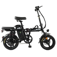 Vélo électrique - Vélo pliant électrique 400W pour adultes, batterie au lithium amovible 48V, vélo électrique pliable 14 pouces pour femmes et hommes