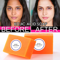 Meilleure Vente Nouveau Savon Acide Kojique Éclaircissant Peau Foncée Savon Fait Main Glutathion Blanchissant Éclaircit le Visage