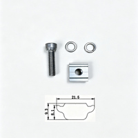 Boulons de fixation solaire en acier inoxydable M8, boulons à tête hexagonale avec écrous et rondelles, kit d'accessoires de boulons en T coulissants