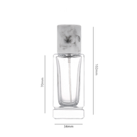 Vente en gros 30ml 50ml 100ml Bouteille d'emballage de parfum vide de luxe à couvercle de voyage Bouteille de parfum en verre pulvérisé avec couvercle de couleur