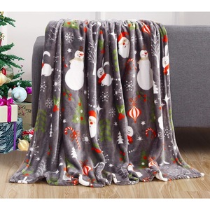 Christmas Snowflake Reindeer Snowman Flannel <b>Blanket</b> Throw <b>Blanket</b> Nap <b>Blanket</b> Winter Warm Party Decor Machine Washable - Product Image 6