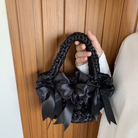 Mode tissé à la main Crochet sac panier fourre-tout seau sacs de soirée Banquet main sac à bandoulière femme fête sac à main Sac tendance 2024 sac