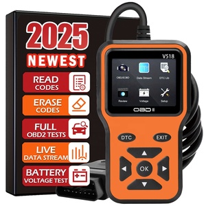 V518 Công cụ Chẩn đoán tự động mới máy quét xe đa chức năng với Đầu đọc mã lỗi động cơ hỗ trợ OBD 2 chế độ 6 8 ELM327 - Product Image 2