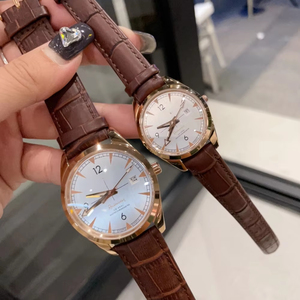 <b>End</b> Luxury Couple Watch Automatic Mechanical Movement Stainless Steel Strap Digital Sapphire Crystal Dial Waterproof Omegaes - Product Image 1