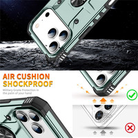 360 degrés rotation support pliant TPU PC 2in1 coque de téléphone pour iPhone 17 Pro Max 16E 15 14 Plus 13 12 11 Pro housse antichoc