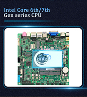 Carte mère tout-en-un Intel 6e et 7e génération U Kaby Lake I5 6200U 6300U DDR4 4USB SATA VGA GPIO Mini ITX industrielle