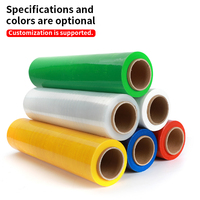 Harga wajar Polandia LLDPE lembut Glossy tahan lembab PE Stretch Film HS kode dengan Logo untuk kemasan