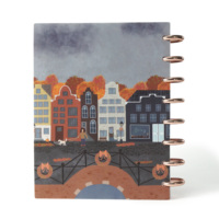 Agenda quotidien imprimé personnalisé relié à disque cahier de Journal mensuel à reliure spirale couverture PP cahier de bien-être