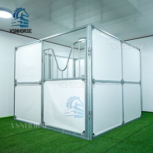 軽量で持ち運び可能な馬小屋、耐候性HDPEパネル、スチールフレーム、簡単な輸送構造 - Product Image 5
