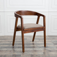 Chaise de restaurant en bois massif de style nordique moderne, vente directe d'usine, avec revêtement en lin, usage commercial pour restaurant, hôtel, banquet
