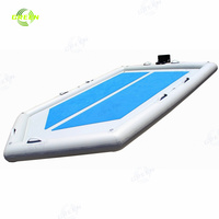 Green Water Yacht Air Mat Island Ponton Plate-forme de natation gonflable flottante Dock