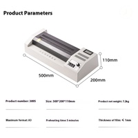 Plastifieuse Deli 3895 de haute qualité pour bureau/maison, format A4/A3/A5/A6, alimentation automatique du film, niveaux réglables, plastification à chaud/froid