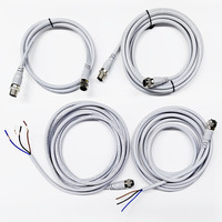 Connecteur moulé IP67 OEM M12 4 broches mâle/femelle, surmoulé, droit, étanche, en cuivre et PVC, faisceau de câbles industriels