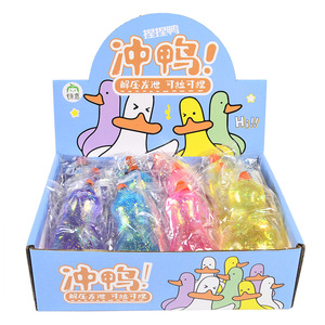 Juguetes para Apretar de Material TPE para Bebés y Niños Pequeños, Pato de Maltosa para Amasar, Bola Antiestrés de Rebote Lento con Forma de Ganso - Product Image 3