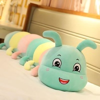 Boneka Ulat Lucu Lisa, Bantal Peluk, Hewan Boneka Isi Polyester untuk Tempat Tidur Anak Perempuan