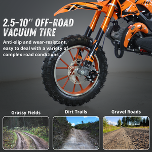 पेगासस 49cc मिनी वयस्क ऑफ-रोड गंदगी बाइक मोटोक्रॉस पॉकेटबाइक 2 स्ट्रोक गैसोलीन मानक मॉडल - Product Image 6