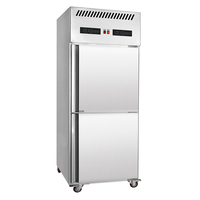 Congélateur rapide double température de qualité commerciale -25°C, économe en énergie, refroidissement par ventilateur, vitrine réfrigérée pour viande, dégivrage automatique