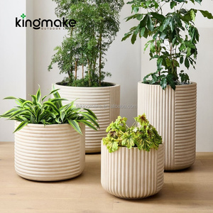 Macetas Redondas Grandes Modernas para Interiores y Exteriores, Resistentes al Agua, Decoración de Jardín, Macetas para Flores, Macetas para Villa, Fabricante de Macetas GRC - Product Image 1