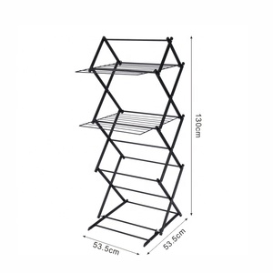 Support de Séchage en Métal Pliable à 3 Niveaux <span class=keywords><strong>pour</strong></span> Bébé, Étendoir à <span class=keywords><strong>Linge</strong></span>, Salle de Bains, Moderne et Durable - Product Image 2