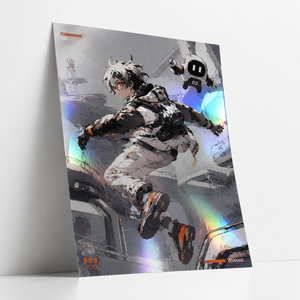 Affiches Holographiques Métalliques Anime Personnalisées avec Effet Tactile en Relief <span class=keywords><strong>3D</strong></span>, Vernis UV Sélectif et Illustration Artistique - Product Image 1