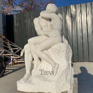 Famosa Escultura <span class=keywords><strong>de</strong></span> <span class=keywords><strong>Rodin</strong></span>, 'El Beso', Tallada en Mármol para Exteriores, Estilo Europeo, Diseño Clásico, en Venta - Product Image 2