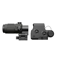 T-EAGLE 558 Holographic Sight+ G33 Magnifier Waterproof Aluminum Alloy Hunting Magnifying Glass Combo Red/Green Light 20mm Laser