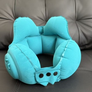 <b>Inflatable</b> U-Shaped Neck Pillow 81x21x10cm Portable Travel Support For <b>Car</b> Airplane Home Use Solid Color - Product Image 2