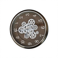 Horloge murale analogique moderne à mouvement silencieux, en métal découpé au laser, grand format, design industriel vintage, cadeau décoratif
