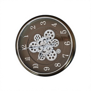 Modern Moving Gear <b>Wall</b> <b>Clock</b> Large Vintage Industrial Mechanical Design Decorative <b>Clock</b> for Living Room and Office - Product Image 3