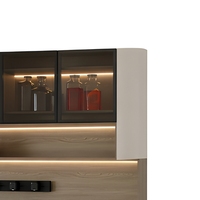 Buffet de salon moderne en verre, console de rangement